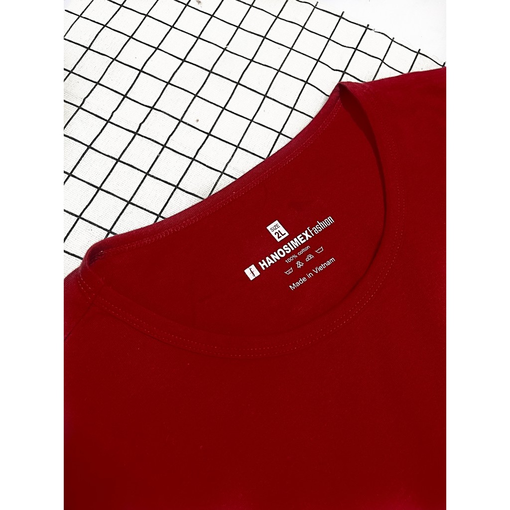 Áo Phông Nam Hanosimex Vải Cotton Thoáng Mát (màu đỏ)