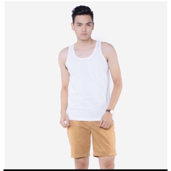 Áo may ô nam truyền thống màu Trắng