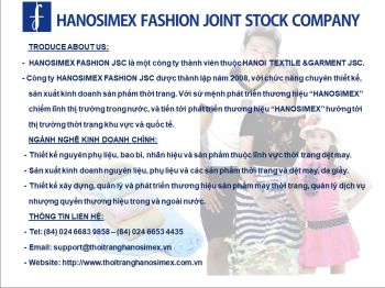 Công Ty Cổ Phần Thời Trang Hanosimex ( HANOSIMEX )